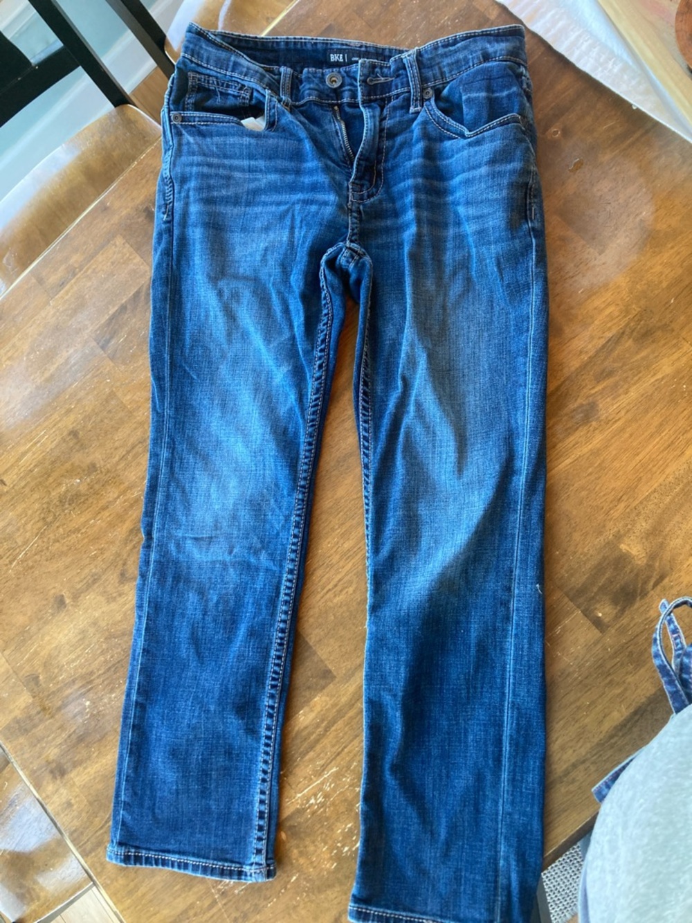 BKE Men’s Dark Blue Straight Jeans